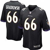 Nike Men & Women & Youth Ravens #66 Gradkowski Black Team Color Game Jersey,baseball caps,new era cap wholesale,wholesale hats